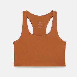 Girlfriend Collective Paloma Racerback Sports Bra burnt orange color size small